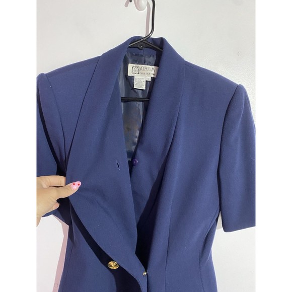Atrium Collection Navy Blue Double-Breasted Blazer Dress - Picture 7 of 14